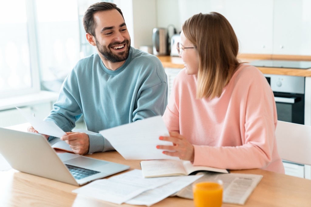 Maryland couple comparing private health insurance options